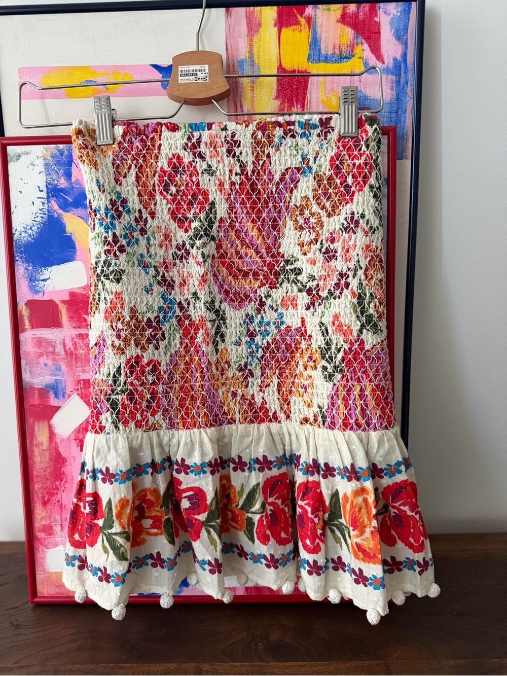 FARM Rio Smocked Floral Midi Skirt - Multicolor - Picture 2 of 5